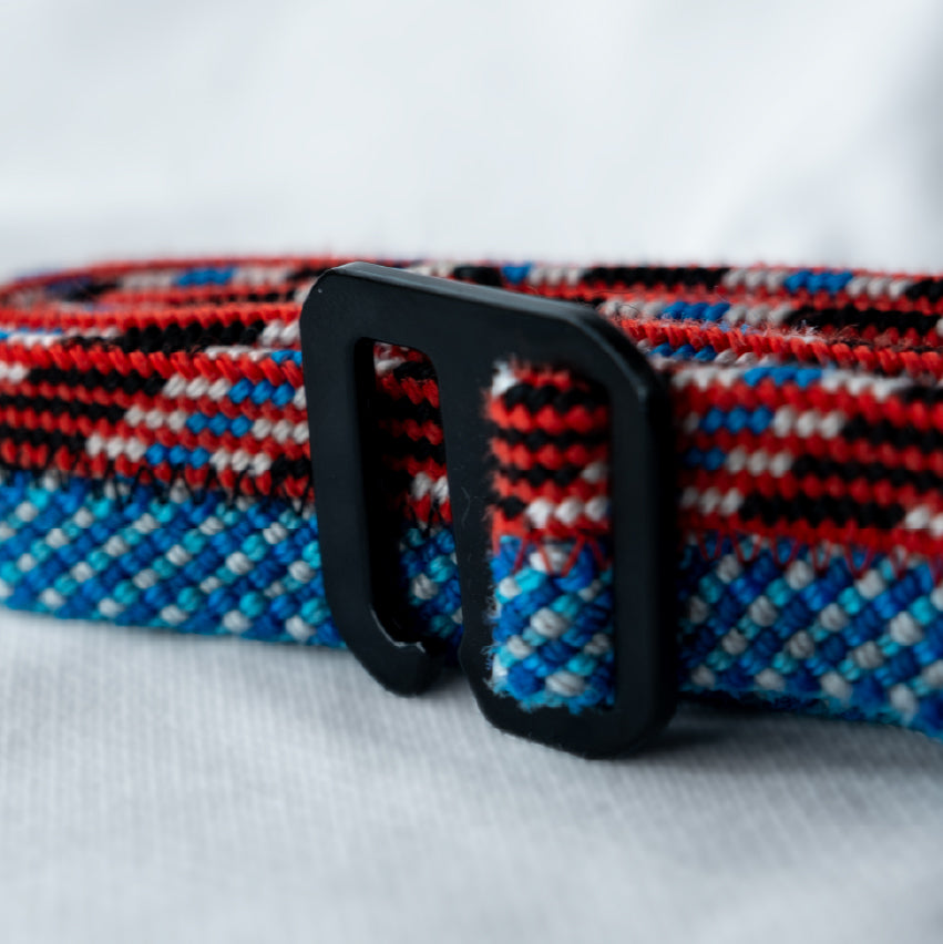 Recycled Belt - Due Red & Blue