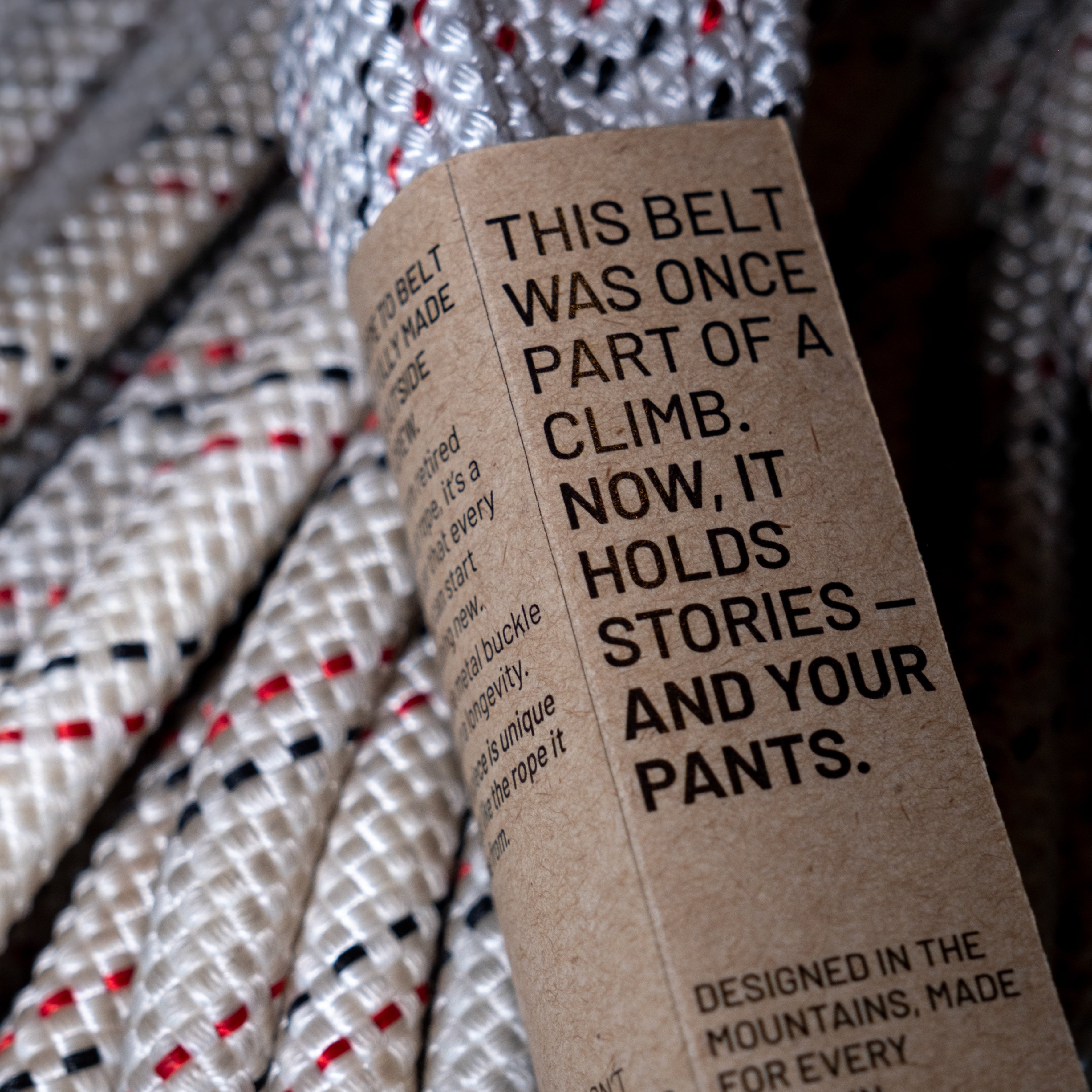 Recycled Belt - White & Red